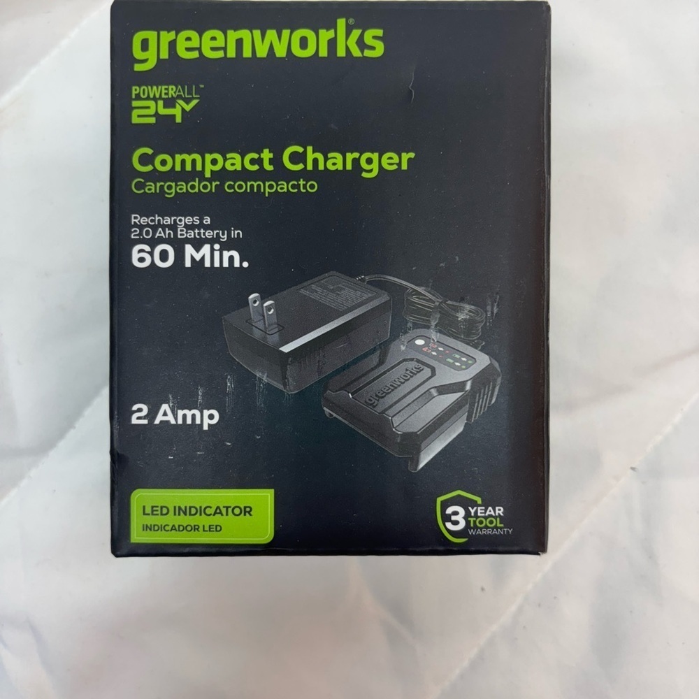 Genuine OEM Greenworks Powerall 24V 2 Amp Compact Battery Charger